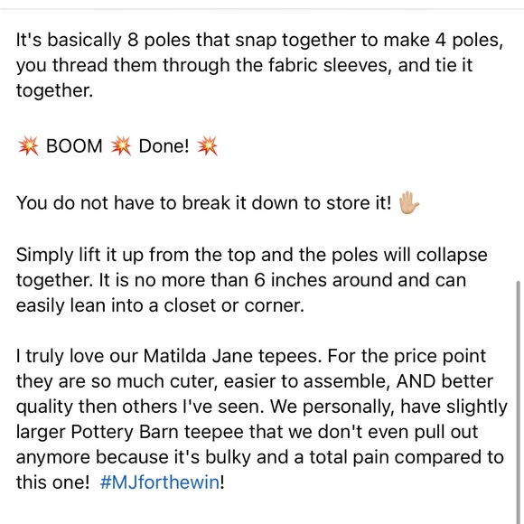 EUC Matilda Jane / Joanna Gaines Barley Fields Play Tent - Picture 4 of 7